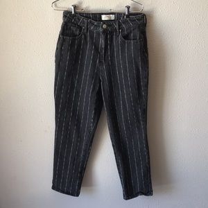 Pacsun Mom Jeans Pin Stripe Black High rise 28